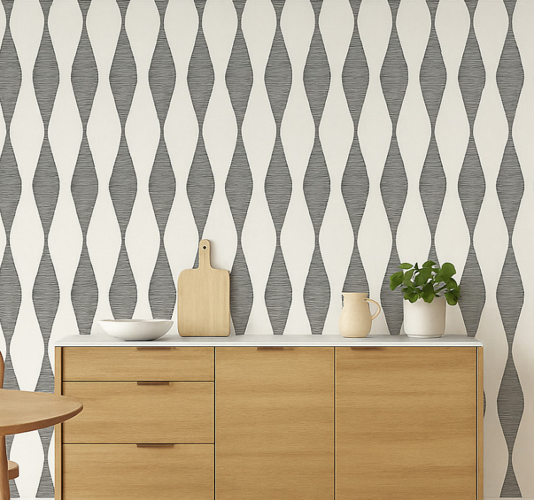 Béžový motiv rabaul ikaat Kuchyňská tapeta - TenStickers