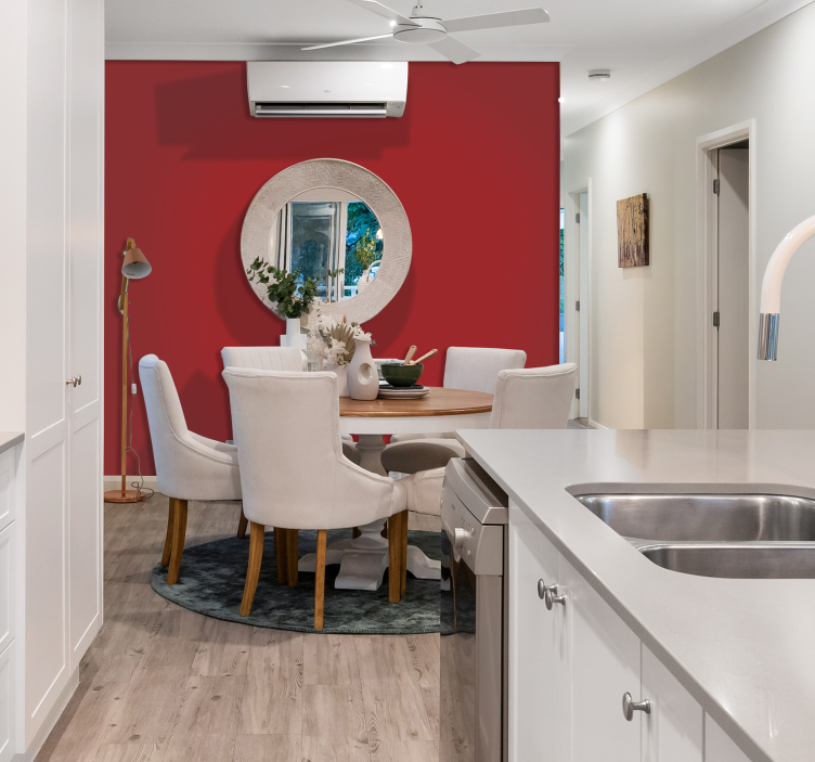 červená barva tapeta na zeď - TenStickers