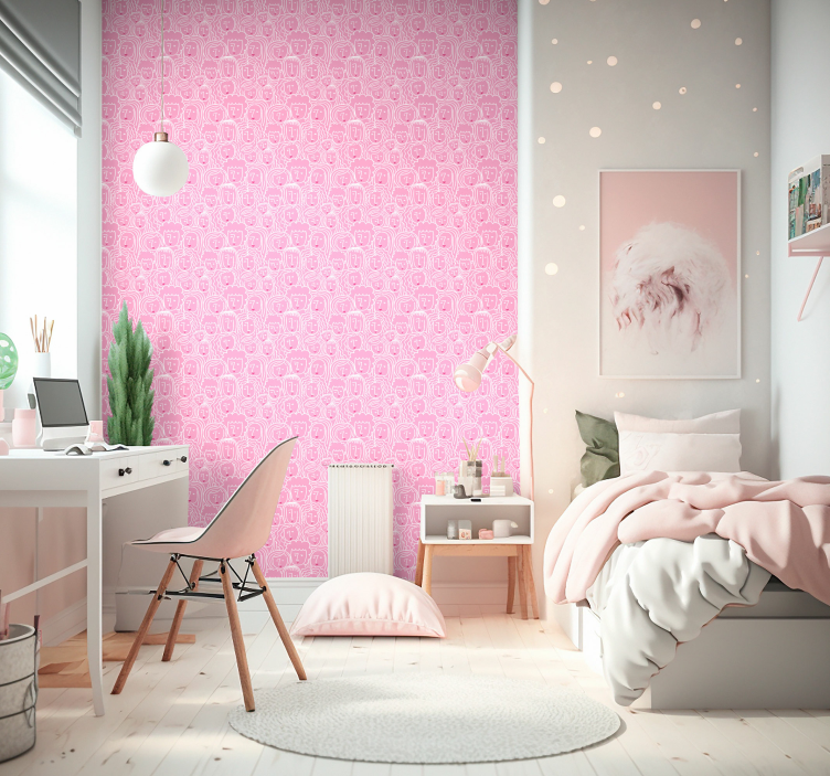 Dívčí tváře umění tapeta - TenStickers