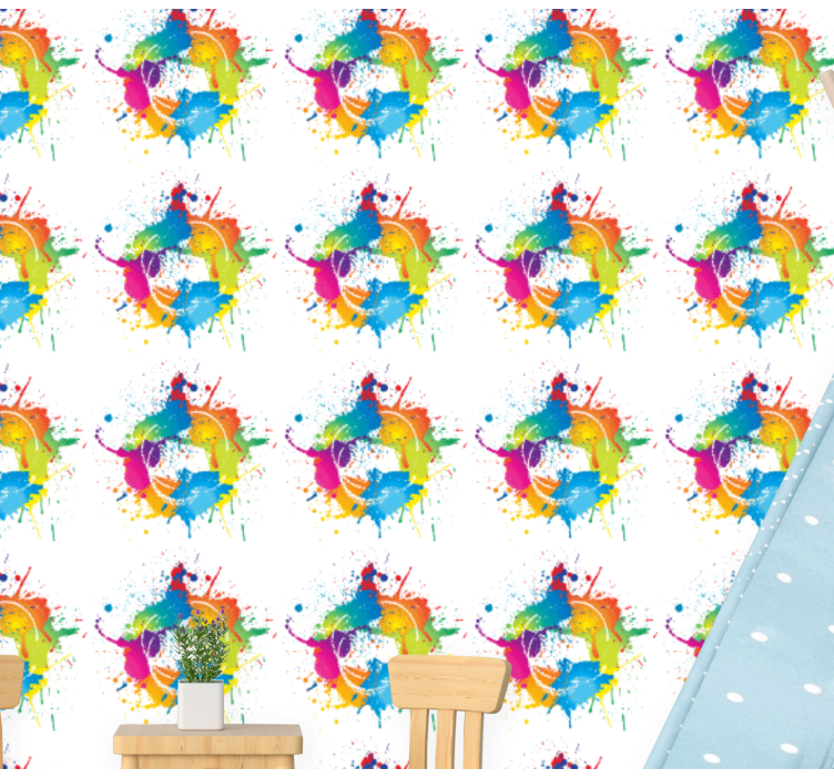 Efekt postříkání barvy Umělecká tapeta - TenStickers