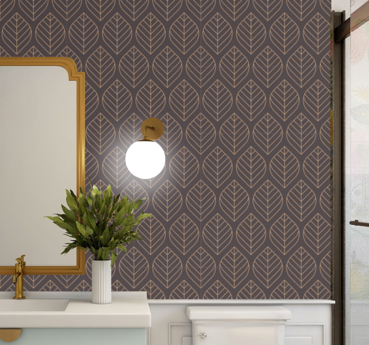 Elegance se vzorem listů Dopisní tapeta - TenStickers