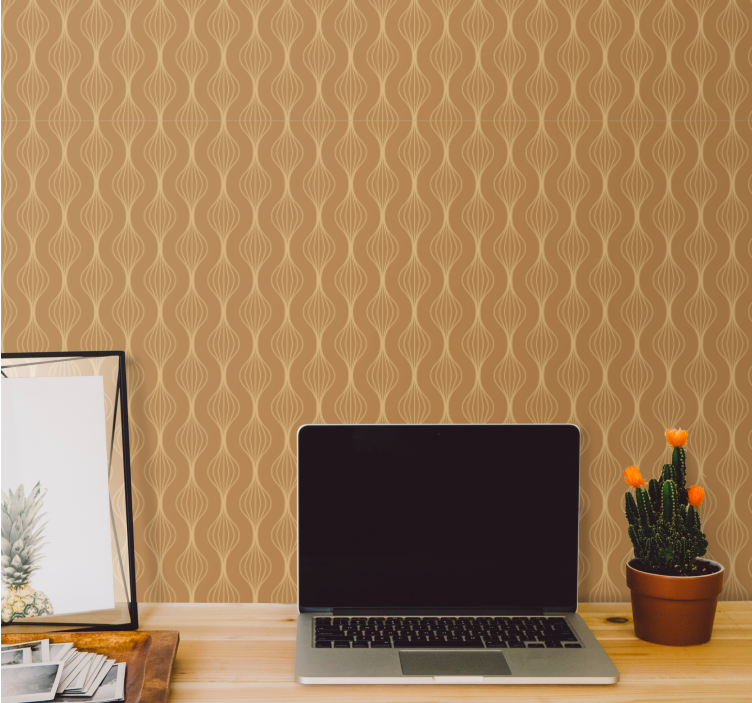 Elegantní křivky vzor Moderní tapeta - TenStickers