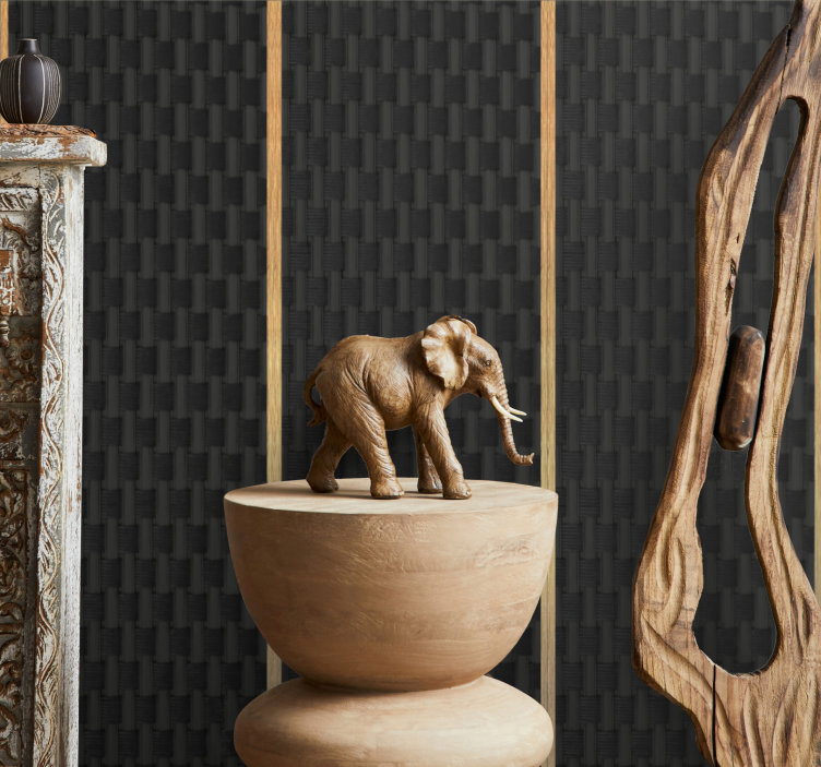 černý texturovaný vzor Tapeta Ostatní textury - TenStickers