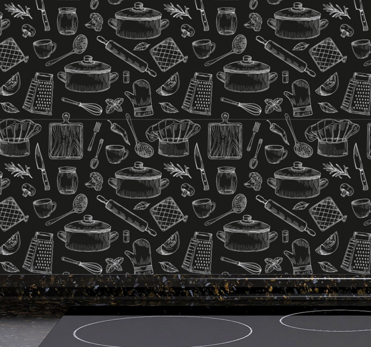 Elegantní příbory moderní tapeta - TenStickers