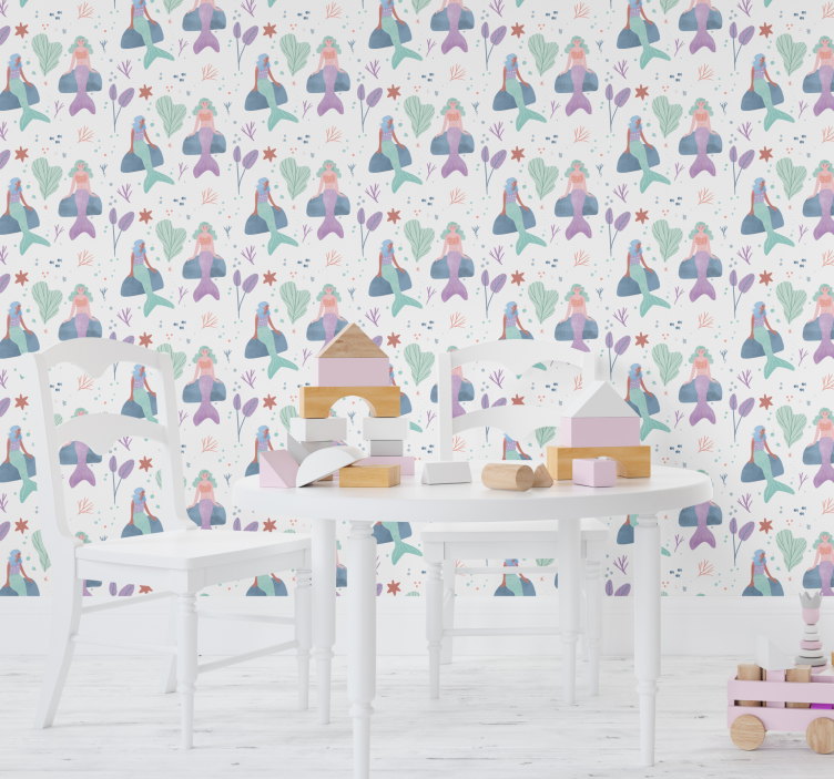 Fantazie mořské panny Tapeta do dětského pokoje - TenStickers