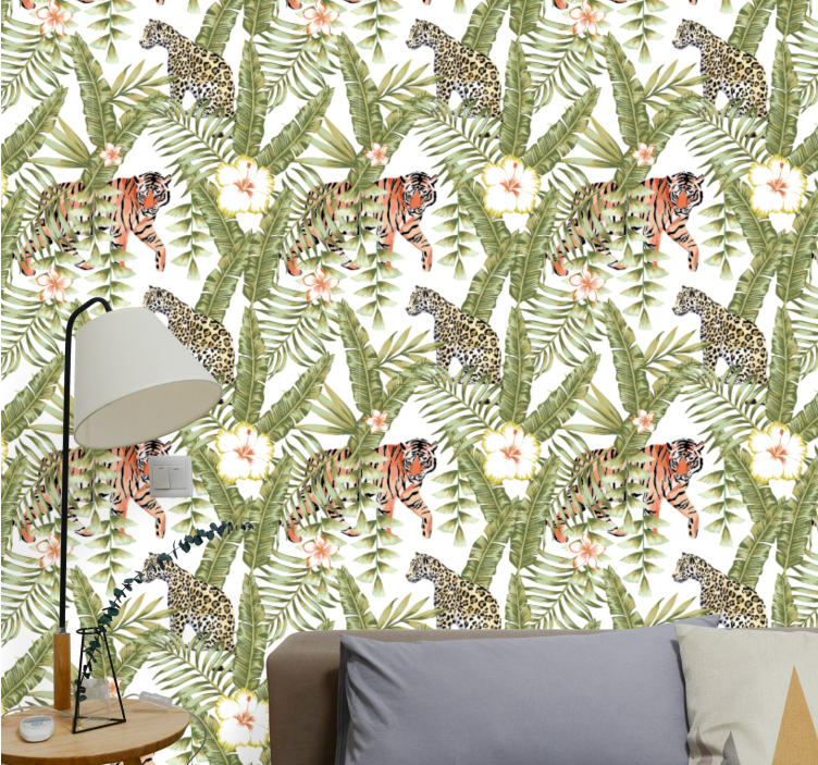 Fauna tropické džungle Zvířecí tapeta - TenStickers