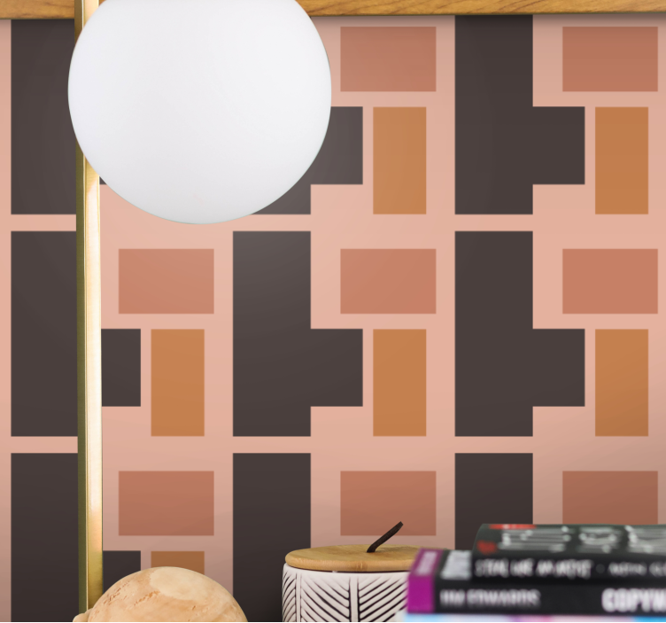 Geometrický blokový design Geometrická tapeta - TenStickers