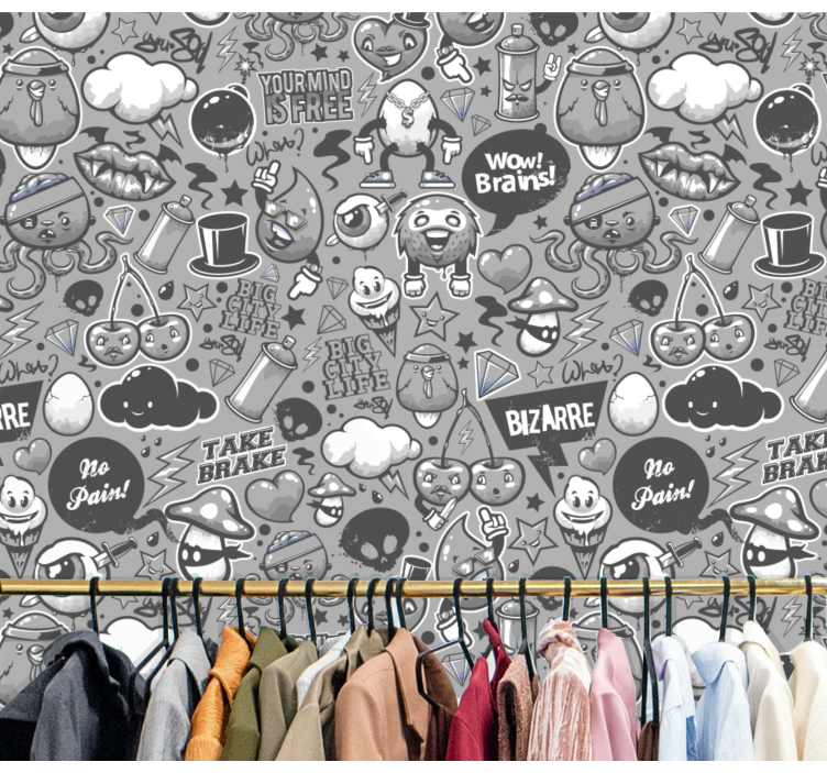 Grafitti art tapeta - TenStickers