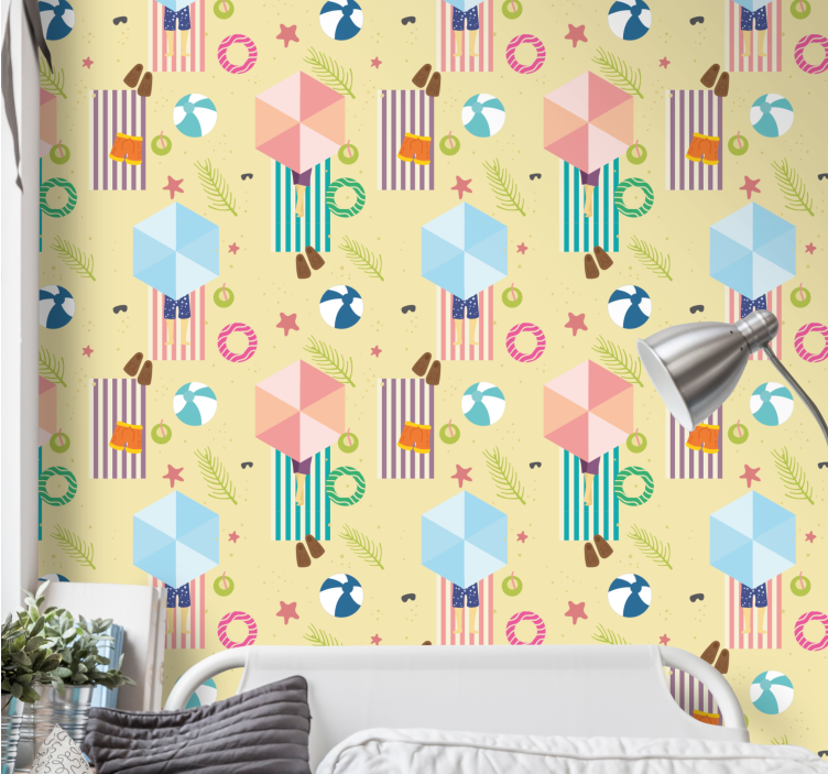 Hravé sezónní prvky Vánoční tapeta - TenStickers