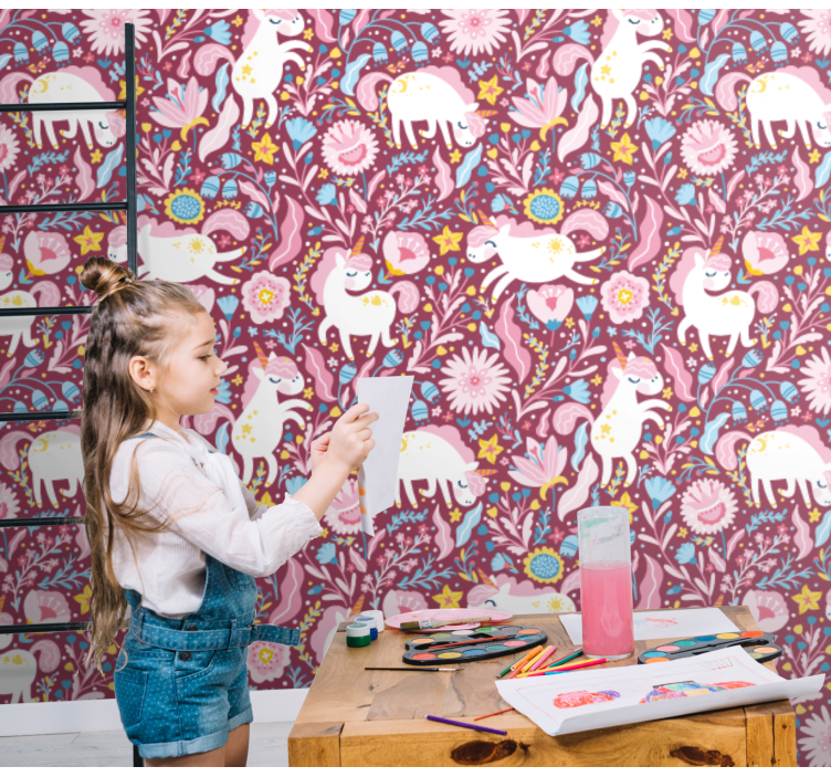 Hravý motiv alpaky Zvířecí tapeta - TenStickers