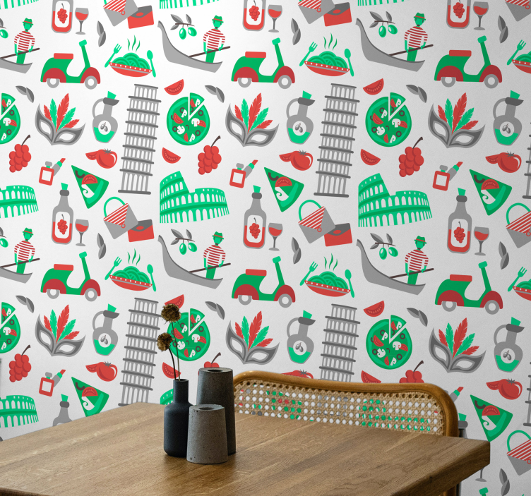 Italské krásné ikony tapeta - TenStickers