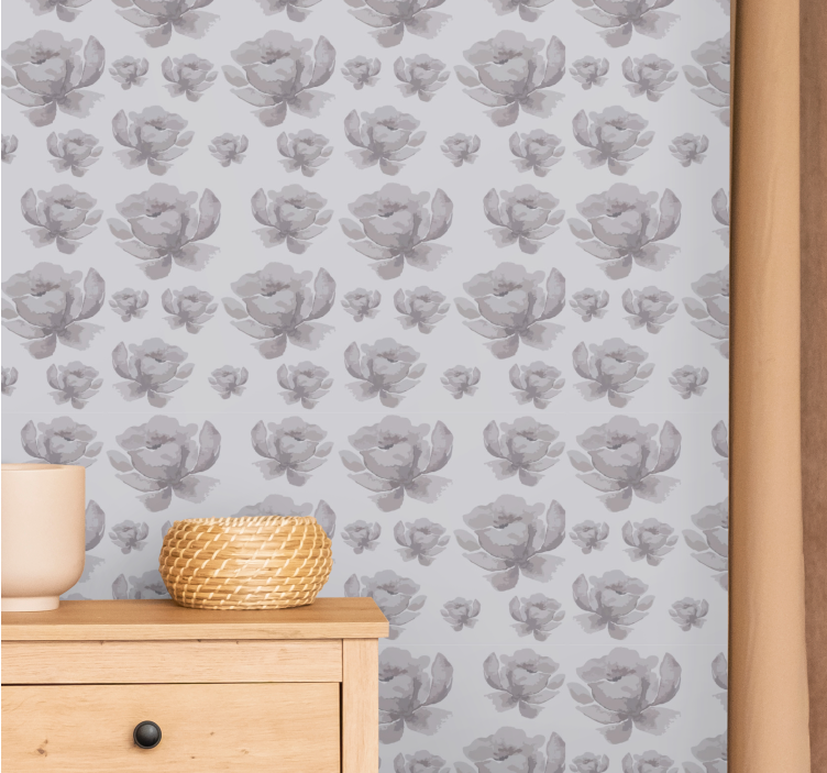 Jednobarevné květiny květinová tapeta - TenStickers