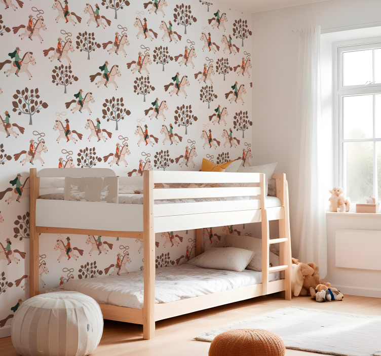 Ježdění v lese Kůň tapeta - TenStickers