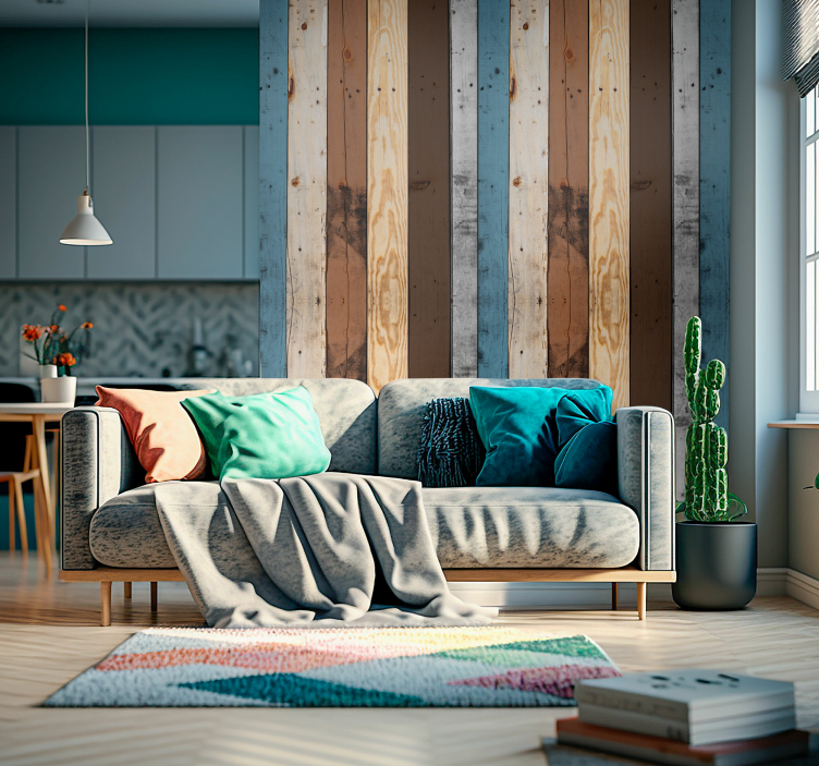 Krása dřeva efekt tapeta - TenStickers