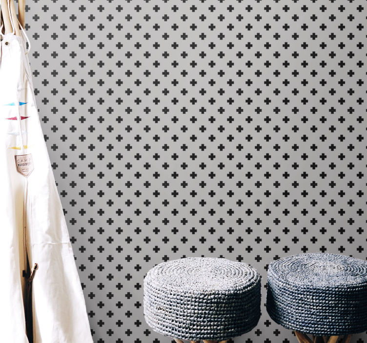 Křížový vzor Geometrické tapety - TenStickers