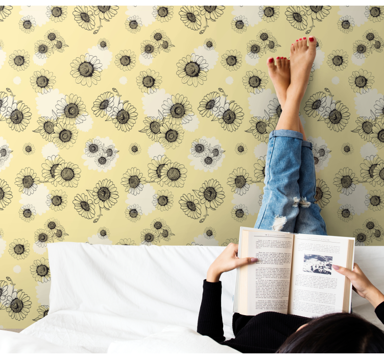 Květinové vzory květinová tapeta - TenStickers