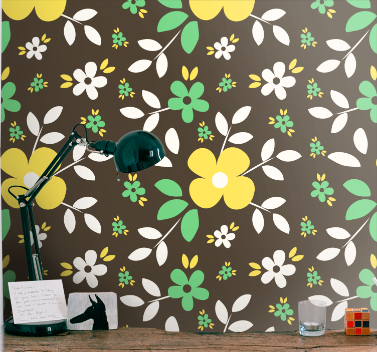 Květinový květ prasknout květinová tapeta - TenStickers