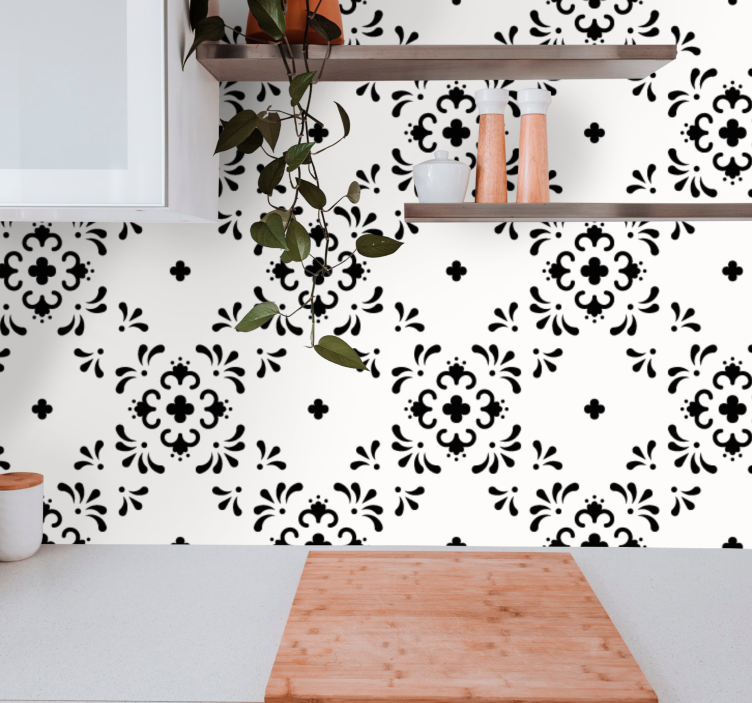 Květinový ornament Květinový ornament tapeta - TenStickers