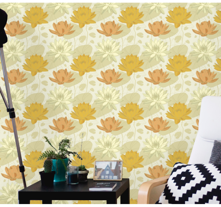 Květinový vzor květinová tapeta - TenStickers