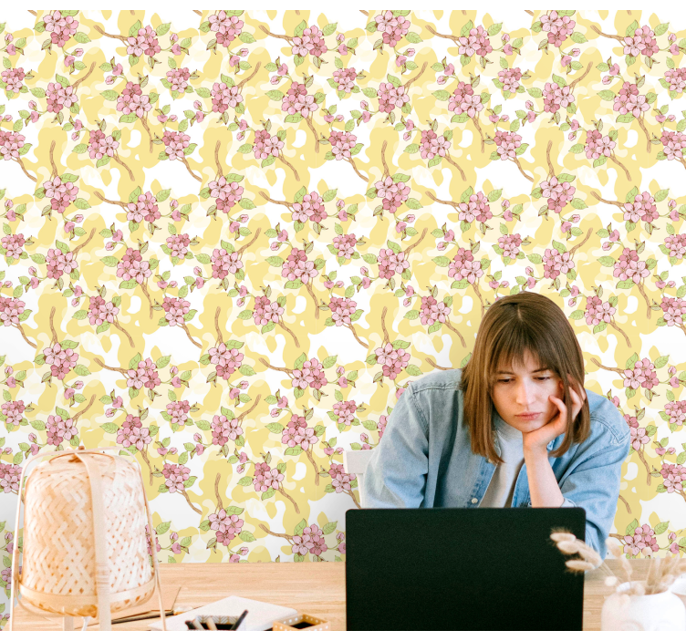 Kvetoucí sakura vzor bezešvé tapeta - TenStickers