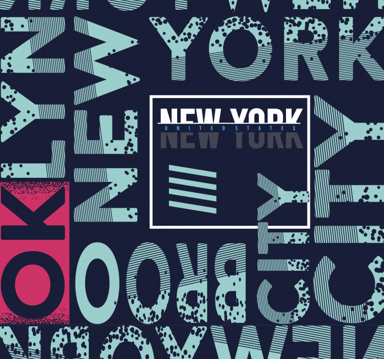 Městská typografie New york tapeta - TenStickers