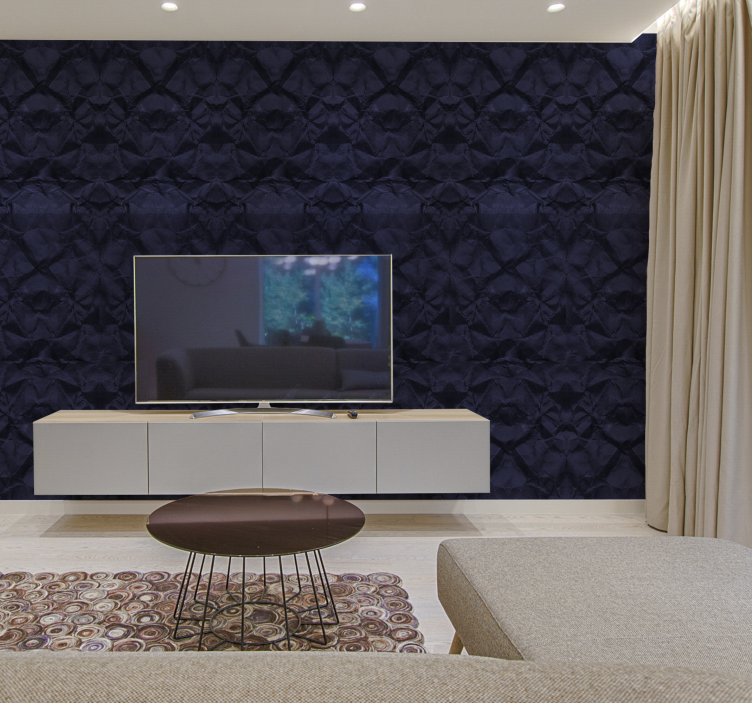 Modrá krepová abstraktní tapeta - TenStickers