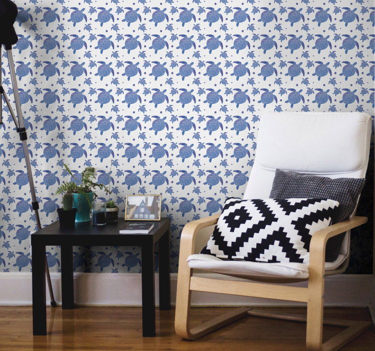 Modré želvy zvířecí tapeta - TenStickers