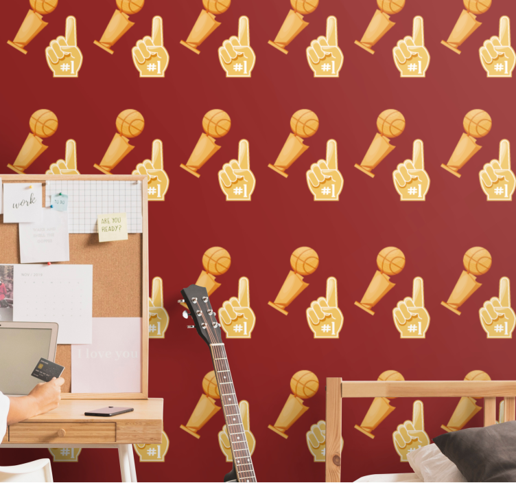 Motiv sportovního gesta Umělecká tapeta - TenStickers