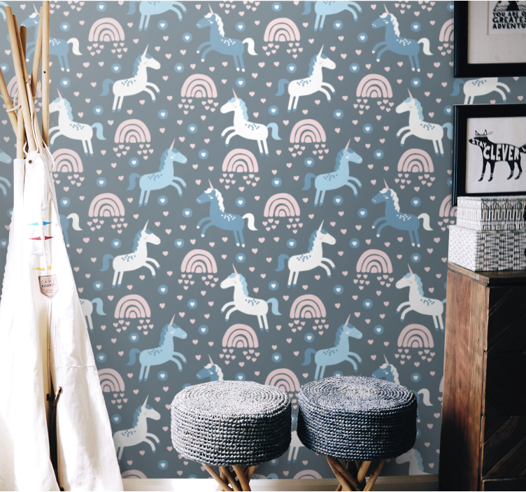 Motiv žirafy duhy Zvířecí tapeta - TenStickers