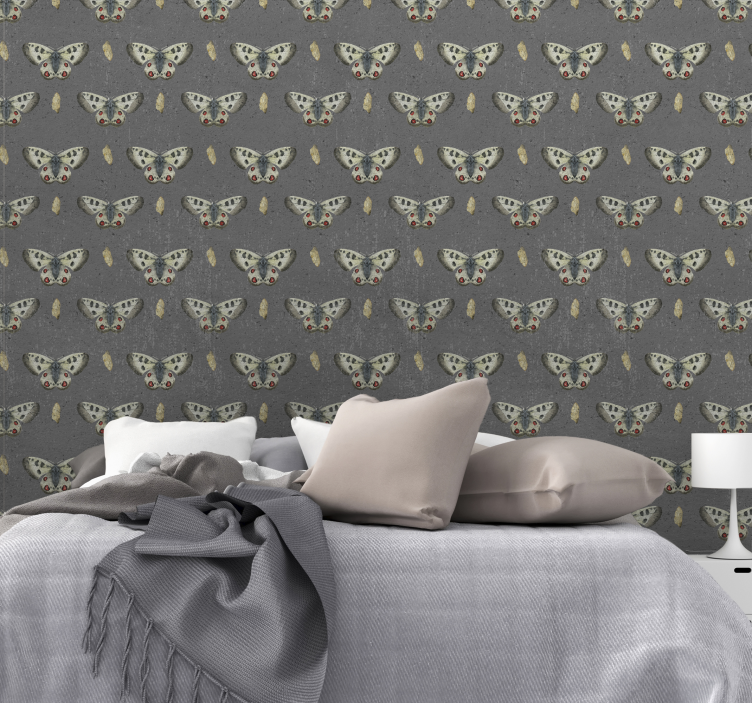 Motýli a konkrétní texturou tapeta - TenStickers