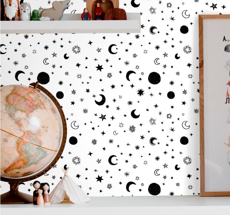 Nebeská noční obloha Hvězdná tapeta - TenStickers