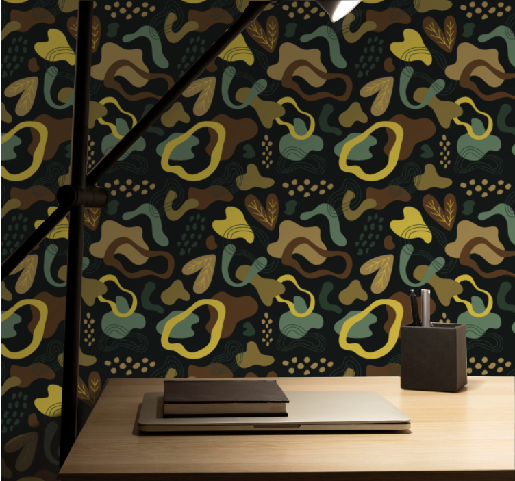 Organické tvarové vzory Abstraktní tapeta - TenStickers