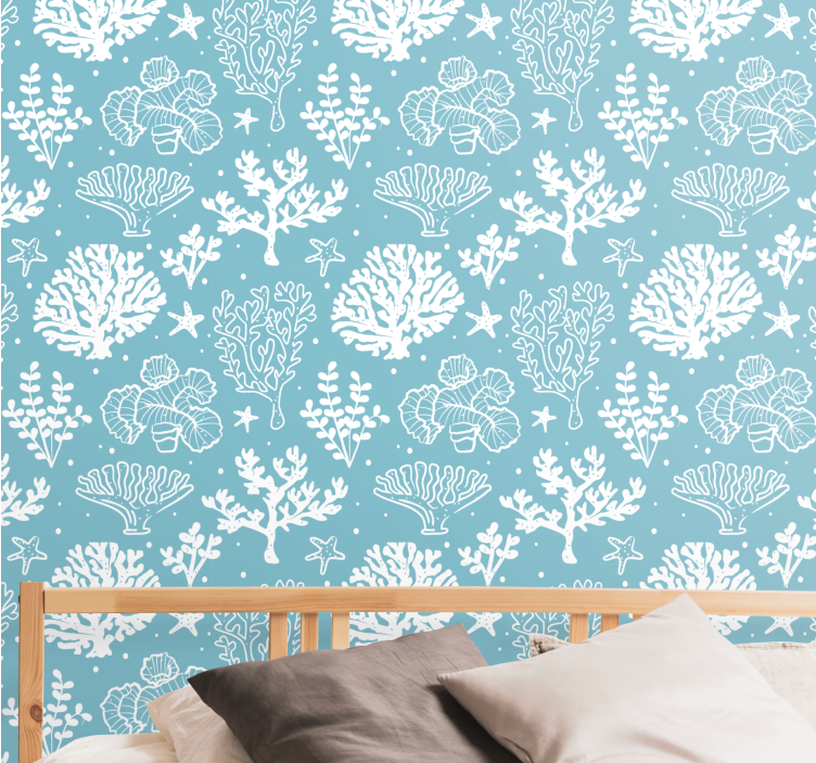 Podvodní mořský svět ložnice tapeta - TenStickers
