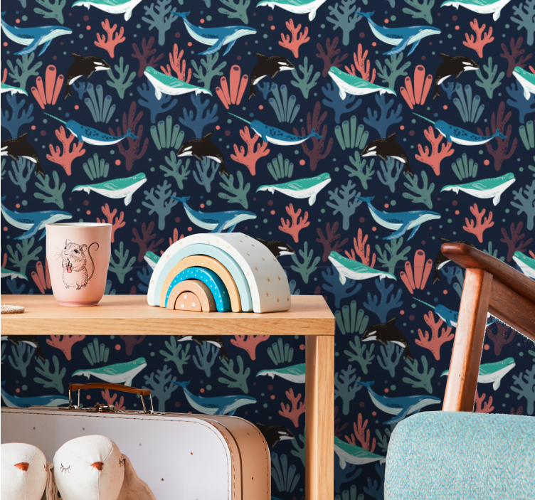 Podvodní scéna Ryba tapeta - TenStickers