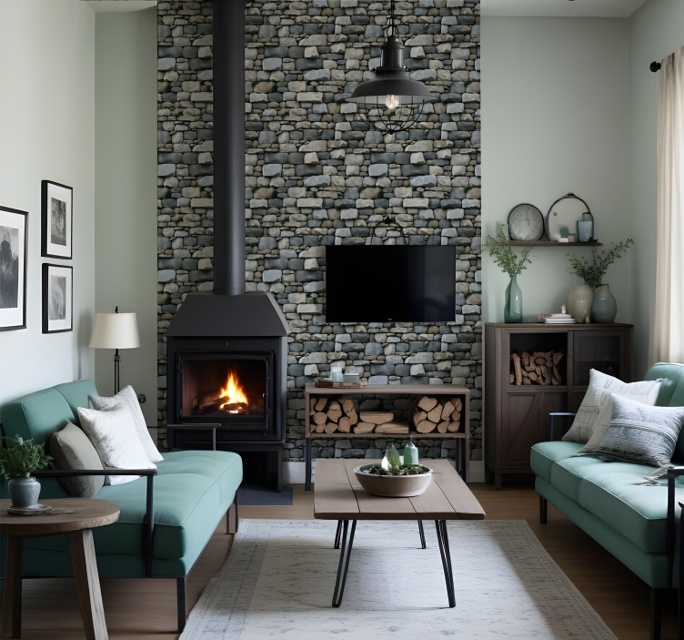 Realistický vzor Kamenná tapeta - TenStickers