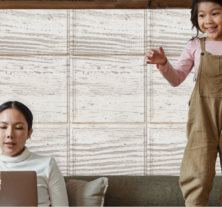 šedá dřevěná panelová tapeta - TenStickers