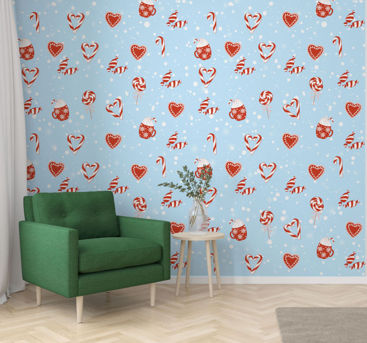 Sváteční sladké dobroty Vánoční tapeta - TenStickers