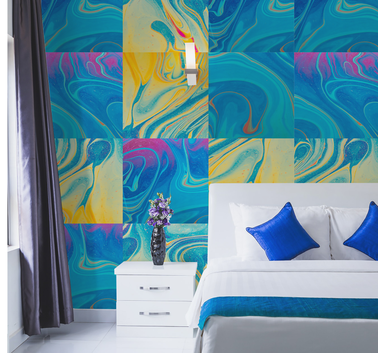 Svět v inkoustu abstraktní tapeta - TenStickers