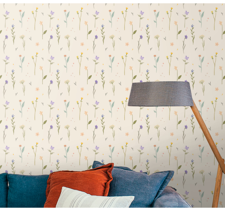 Svěží minimalistický styl květinové tapeta - TenStickers