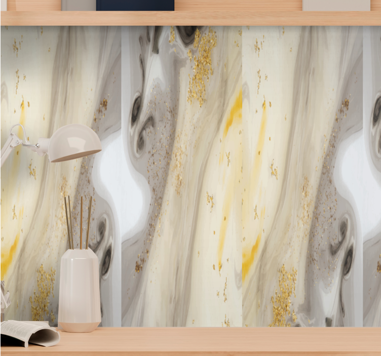 šedé zlaté mramorové tapeta s imitací mramoru - TenStickers