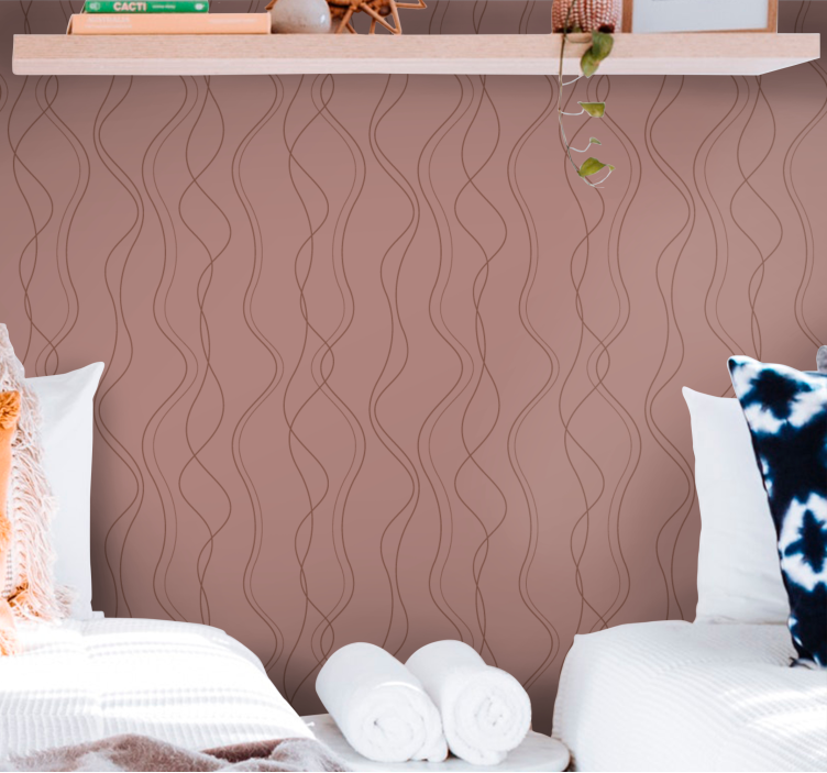 Tekoucí čárové vzory Abstraktní tapeta - TenStickers