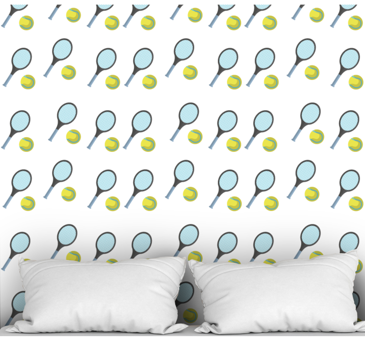 Tenisové rakety a míčky Tapeta na míru - TenStickers