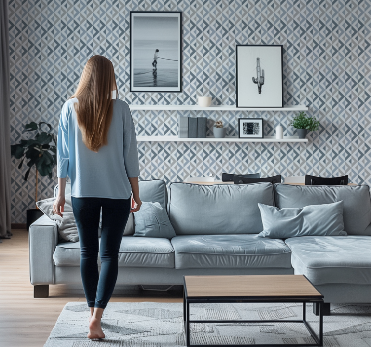 Textilní efekt Geometrické tapety - TenStickers