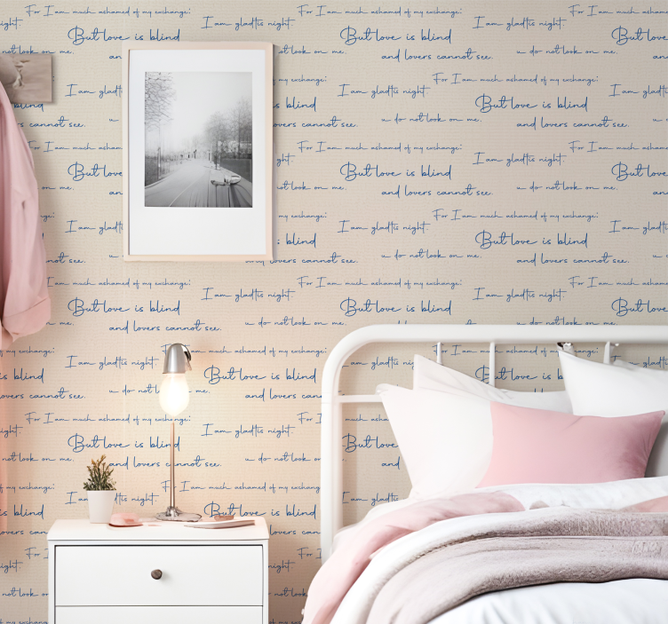 Textilní graf Nápis tapeta - TenStickers