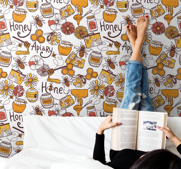 Včelí radost Umělecká tapeta - TenStickers