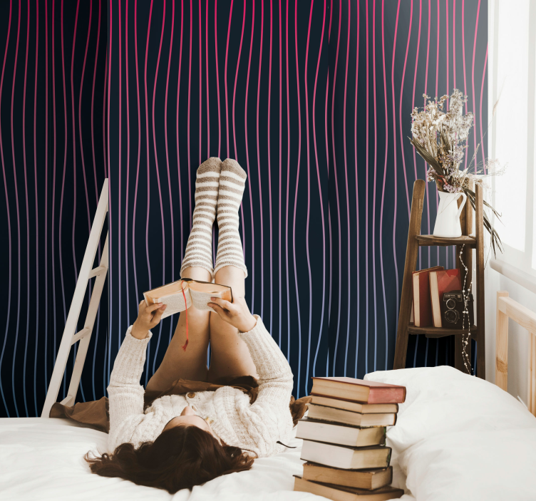 Vertikální tapeta s pruhy par - TenStickers