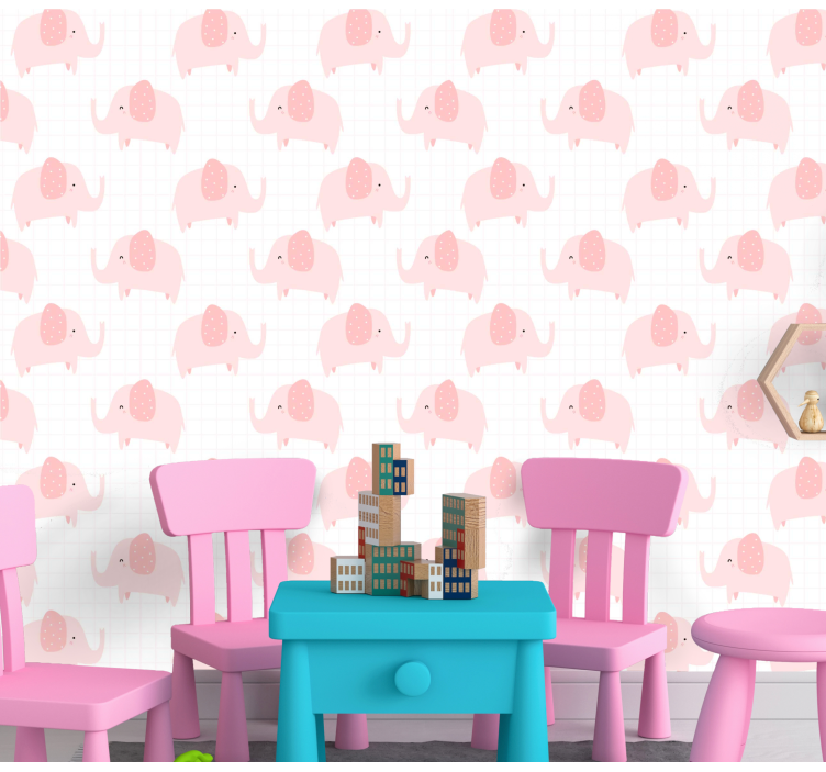 Vzor průvodu slonů Slon tapeta - TenStickers