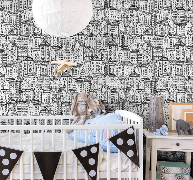 Texturované domy na hraní tapet - TenStickers