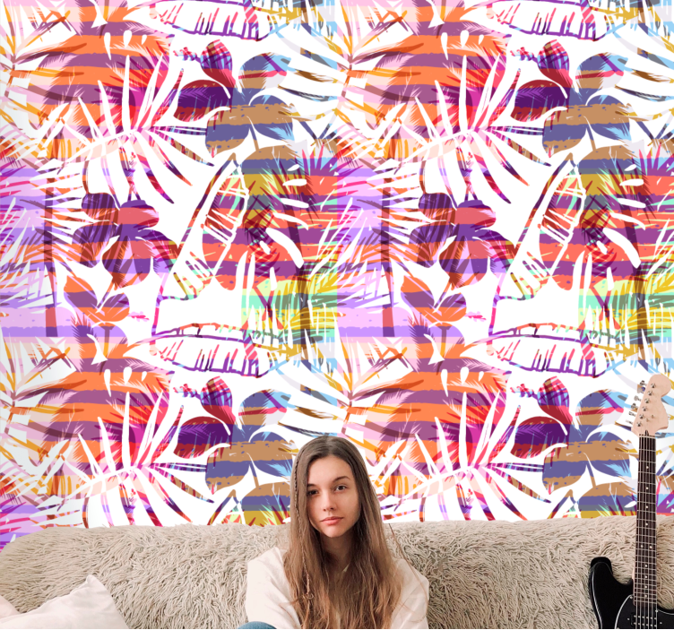 živé květinové vzory květinová tapeta - TenStickers